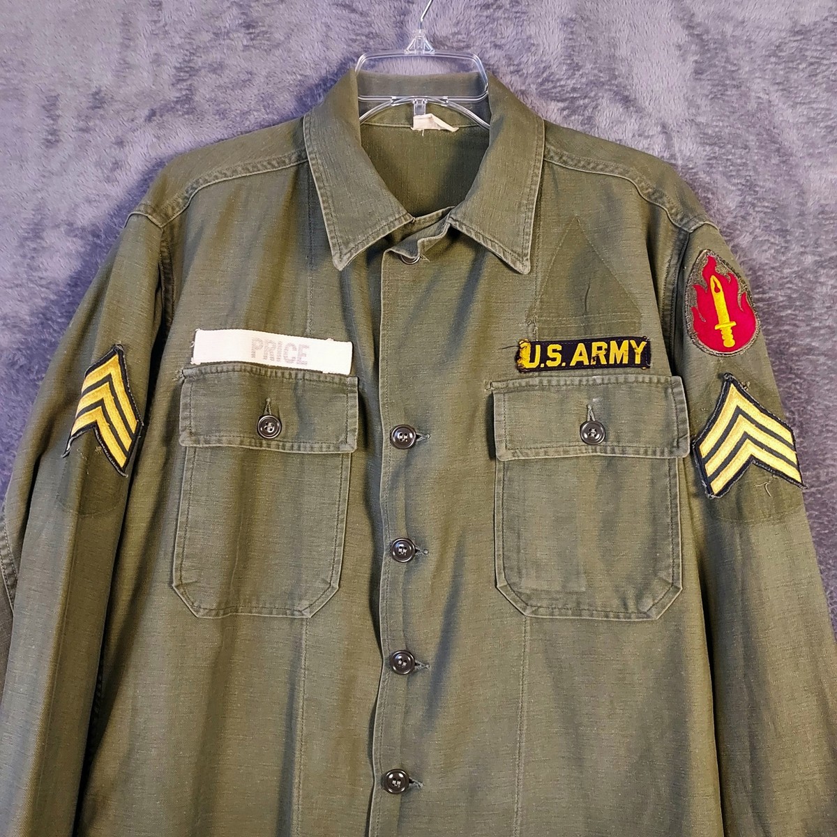 美国陆军制服衬衫原越战制服| eBay