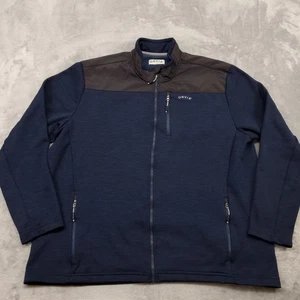 Chaqueta Orvis Para Hombre 2XL Azul Cremallera Completa Rendimiento Polar Nylon Capa Exterior - Imagen 1 de 14