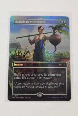 Secret Lair x The Office Dwight's Destiny Swords to Plowshares FOIL - Image 1 of 2