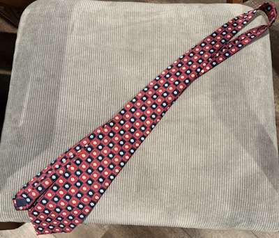 Viagra Tie Pfizer Hombre 100% Seda Rojo/Azul con Pequeñas Pastillas Azules!!! Foto 1 de 4