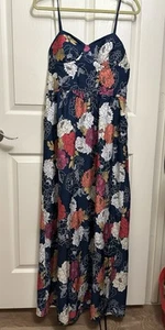 Band of the Free Floral Maxi Sundress Sweetheart Bodice Boho Size L - Picture 1 of 21