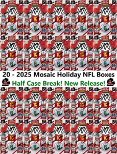 Los Angeles Chargers Break #241 Mosaic Holiday 2025 Football Box Half Case x20 - Bild 1 von 1