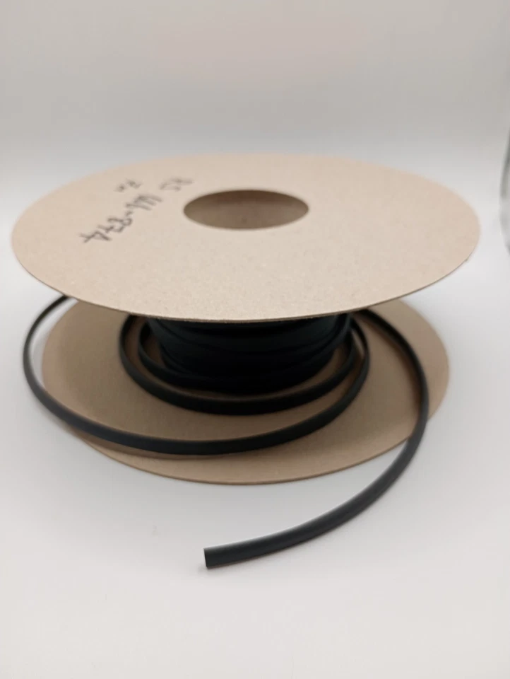 Heat Shrink Tubing Black 3.2mm Sleeve Dia. x 7m Length 2:1 Ratio RS PRO 666-874 - Image 1 of 4