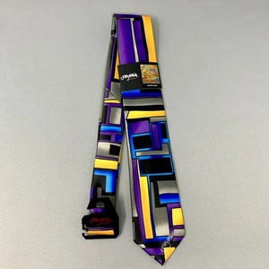 Jerry Garcia Tie Curves and Lines Purple Orange Black Men’s  - Picture 1 of 5