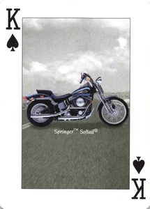 Harley-Davidson SPRINGER SOFTAIL Motorcycle Single Swap Playing Card OOP - Picture 1 of 2