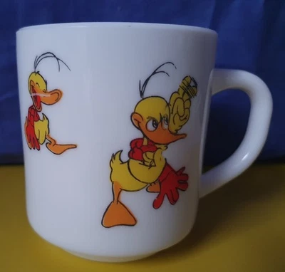 Alfred J. Kwak Arcopal Glas Tasse Becher 80s/er TV Serie Vintage Mug - Bild 1 von 4