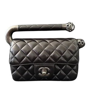 Chanel Around The World Evening Clutch Lammleder schwarz Fullset / neuwertig - Bild 1 von 11