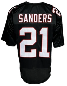 CUSTOM UNSIGNED DEION SANDERS BLACK JERSEY XL - Picture 1 of 1