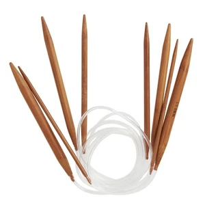 VBS Set di ferri da maglia rotondi ferri da maglia bambù set di 4 4,6,8,10 mm per maglieria - Foto 1 di 3