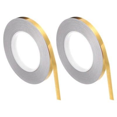 2 rollos de papel de aluminio autoadhesivo azulejo pegatina 0,4 pulgadas x 55 yardas decoración hueco dorado Foto 1 de 4