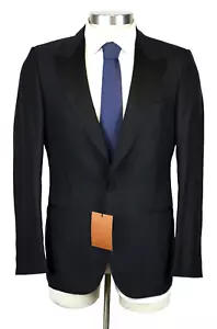 Zegna Tuxedo Jacket 38 R (48 EU) Black Trofeo 600 Sartorial Wool Silk Coat Peak - Picture 1 of 10