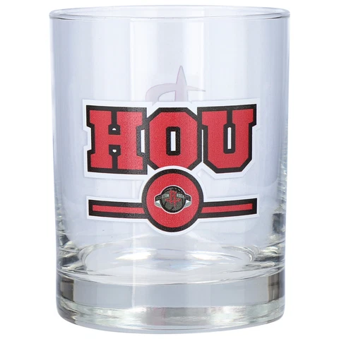 Houston Rockets Letterman 14oz. Rocks Glass Cover