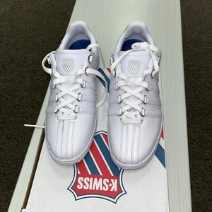 K-Swiss Men Classic VN Leather Sneaker White/White 03343-101-M / 07321-101-M - Picture 1 of 10