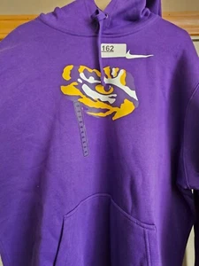 NWT Men’s Nike LSU Tigers Louisiana State Hoodie Purple 2XL Tiger Eye Sweatshirt - Picture 1 of 4
