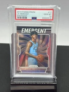 2019 Panini  Prizm JA Morant PSA 10 Gem Mint #17 Emergent Basketball Card - Picture 1 of 2