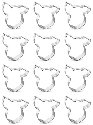 1 Dozen (12 pieces) Pig Face Cookie Cutter 4.25 in Metal Party Favors USA - image 1 of 3