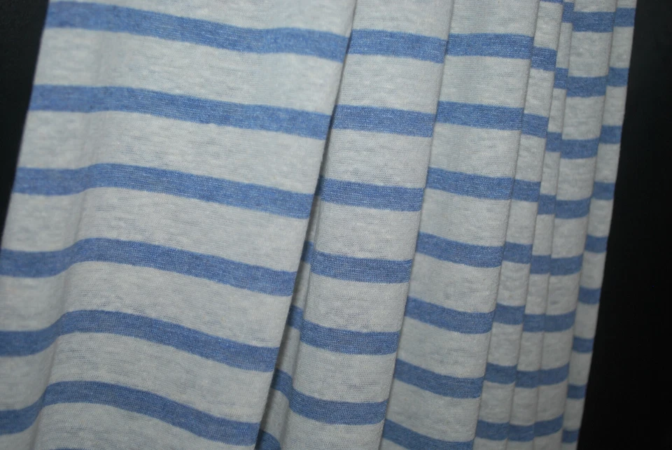 Tejido Jersey Tejido Lino Algodón Rayón 11/16" Denim Azul 3/4" Avena Natural  Foto 1 de 4