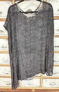 Sarah Jane Dress One Size Silk Velvet Black/Beige Asymmetrical Vintage Boho - Picture 1 of 3