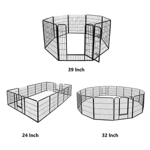 40" 8 Panel / 24"32" 16 Panel Dog Kennel Exercise Playpen Multiple Shape For Pet - Picture 1 of 34