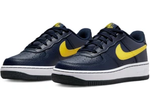 Nike Big Kid's Air Force 1 Low Obsidian/Yellow DV7762-400 h - Picture 1 of 6