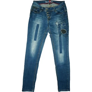 BUENA VISTA M L32 Jeans Hose blau Damen Stretch Skinny low Malibu used Look W29 - Bild 1 von 5