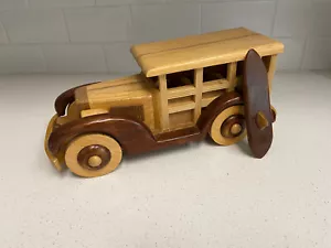 Vintage Handmade Ford Woodie Wagon Surfboard Surfing USA Mixed Wood 1996 Penny - Picture 1 of 14