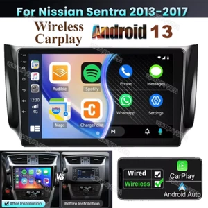 Radio estéreo para automóvil Nissan Sentra Sylphy Android 13 Carplay 2013-2018 GPS WIFI - Imagen 1 de 18