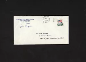 envelope SIGNED by Jean Wagner, Luxembourg diplomat, Ambassador to USA * Italy - Picture 1 of 1
