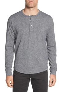 Bonobos Marled Slub Long Sleeve Henley Slim Fit Cotton Button T-Shirt SZ XL - Picture 1 of 2