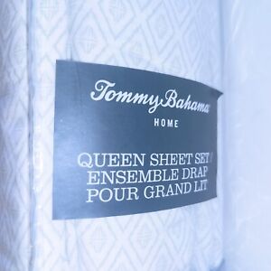 Tommy Bahama Relaxed State Soft Stone Washed Cotton Percale Queen Set Sheets