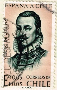 Chile Famous Spanish conquistador Pedro De Valdivia stamp 1966 AMR - Picture 1 of 1