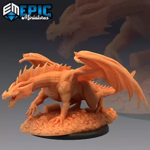 JOVEN DRAGÓN ROJO, Miniaturas de Mazmorras y Dragones, D&D, Miniaturas Épicas, Fantasía - Imagen 1 de 2