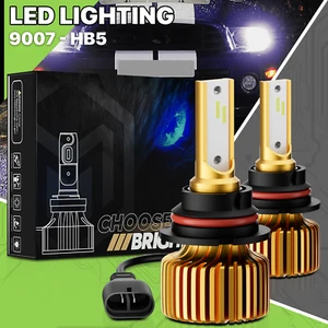Pair HB5 9007 6500K White Headlight LED Bulb High/Low Beam Fog Light DRL 12V/24V - Picture 1 of 12