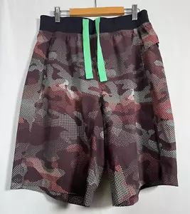 Lululemon braun hellgrün Camouflage Performance Shorts 10" Schrittlänge Herren Größe Medium - Bild 1 von 9