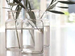 GLASKNOSPE VASE GLASFLASCHE BLUME HOCHZEIT VINTAGE PARTY BOTANISCHES ZUHAUSE VALENTINSTAG - Bild 1 von 6