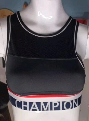 Champion Tank Fashion Sports Bra Size Medium Red, White And Black - Image 1 of 4