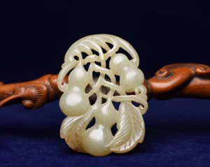 Zertifizierte natürliche Hetian Jade handgeschnitzt exquisite Affenstatuen 5653 - Bild 1 von 9