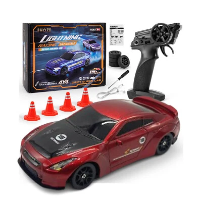 1/43 RC Drift Car 4WD LED Gyro RTR Mini Racing w/ USB-C Rechargeable Battery Toy - Image 1 of 4