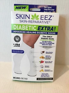 SKIN-EEZ Skin Reparative Advanced Healing Diabetic Socks, Size L / XL, Unisex - Picture 1 of 2