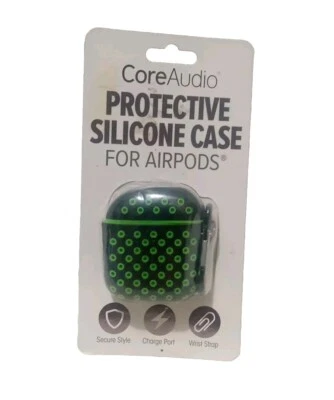 Funda protectora de silicona CoreAudio para Airpods duradera negra verde NUEVA Foto 1 de 2