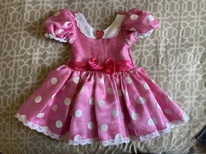 Disney Store Pink Polka Dot Minnie Mouse Costume Toddler Halloween Size 2 - Picture 1 of 6