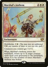 Marshal's Anthem Commander 2014 NM White Rare MAGIC GATHERING CARD ABUGames