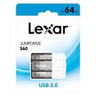Lexar JumpDrive S60 USB 2.0 Flash Drives, 64GB, Black, 3PK