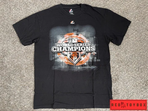 San Francisco Giants Shirt Mens M Majestic Black 2012 SF World Series Champs MLB Cover