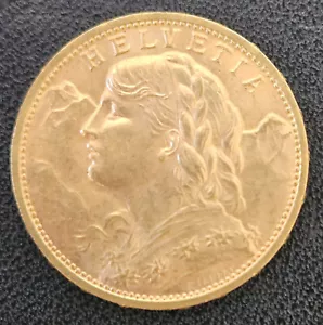 20 Franken Vreneli 1913 B Helvetia Schweiz Gold Or Oro - Bild 1 von 2