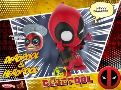 3" Hot Toys Deadpool & Headpool COSB483 Cosbaby Bobble-Head Collectible Set - Image 1 of 4