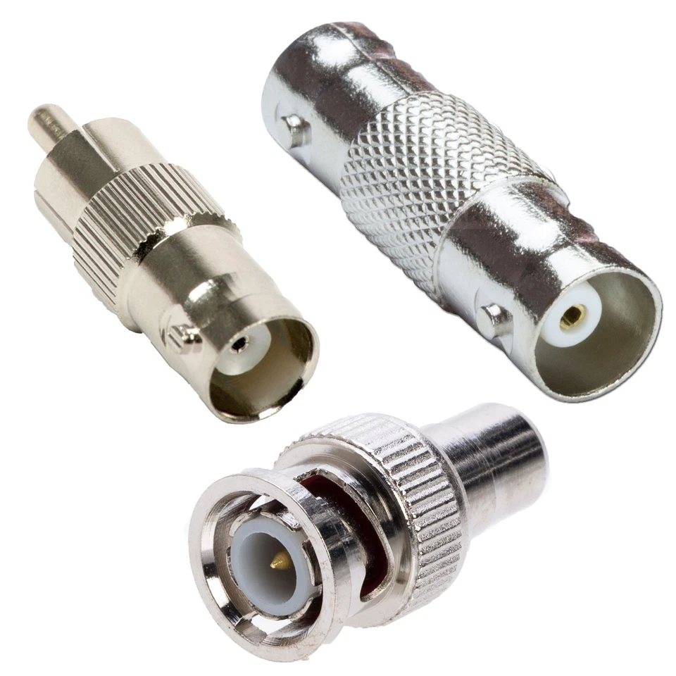 Sikker BNC Male RCA Female F coupler CCTV Converter Adapter Cable Extension lot - Image 1 of 1