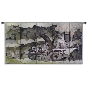 Tapiz de pared mitológico asiático de Gods of Good Fortune - Imagen 1 de 1