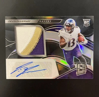 2020 Panini Spectra /99 Devin Duvernay #231 RPA Rookie Patch Auto RC Ravens - Image 1 of 2
