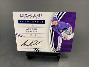 2016 PANINI IMMACULATE COLLEGIATE ANDREW CASHNER BLUE PARALLEL AUTO 09/10 TCU